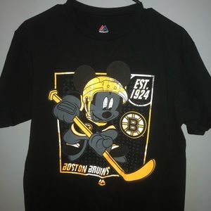 Men’s Majestic Boston Bruins/Mickey Mouse T-Shirt